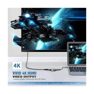 Adaptador multipuerto USB C Hub Dongle de aluminio_3