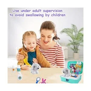 TEUVO Juego de cuidado de mascotas kit médico para niños_4