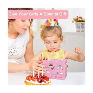 efubaby Joyero musical para niñas con diseño de unicornio_7