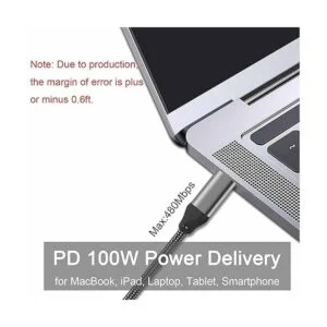 Cable USBC a USBC de 20 pies 100 W5A cable de carga_3