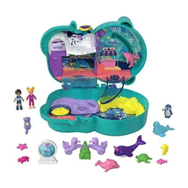Polly Pocket Nutria Acuario compacto tema de acuario con_1