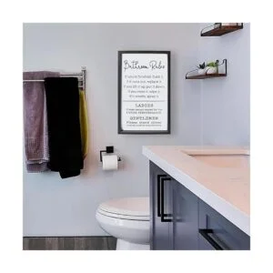 VILIGHT Letrero de reglas de baño regalos de inauguración_2