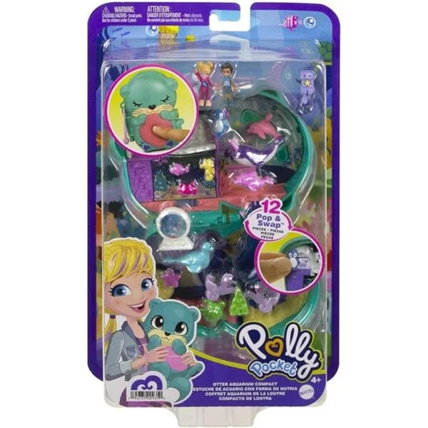 Polly Pocket Nutria Acuario compacto tema de acuario con_6