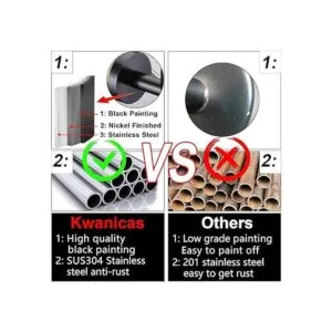 Soporte de papel higiénico negro mate y soporte para_6