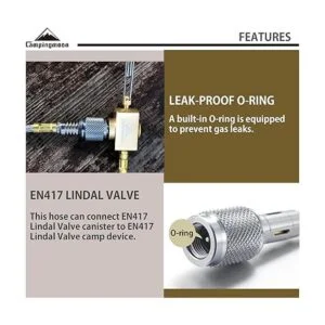 CAMPINGMOON 42.13 pulgadas Manguera de gas multifunción_4