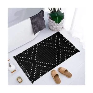 LIVEBOX Tapete de algodón estilo bohemio marroquí con_1