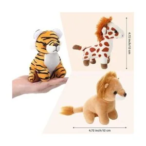 El juego de 7 animales de safari de felpa de 4.72 pulgadas_2