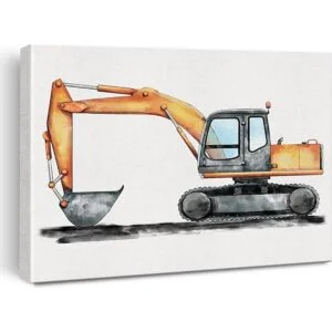 Lienzo de construcción de camiones de lona para pared_1