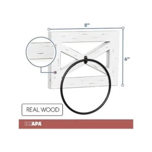 Ilyapa Anillo de toalla de mano rústico para baño soporte_2