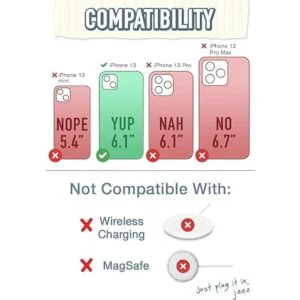 Smartish Funda tipo cartera para iPhone 13 diseño de_5