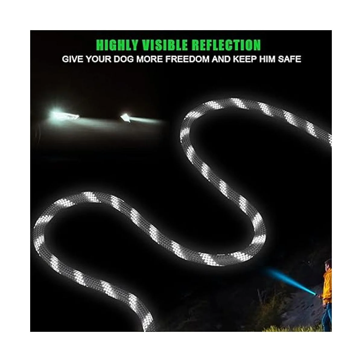 Cable de amarre para perro sistema de carretilla portátil_4