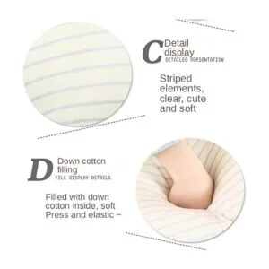 MUPI Almohada de peluche de algodón suave de simulación_5