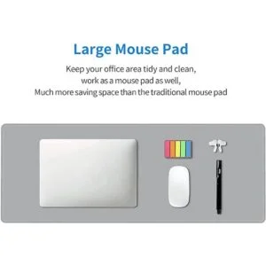 Alfombrilla de mouse grande para juegos gris XL extendida_6