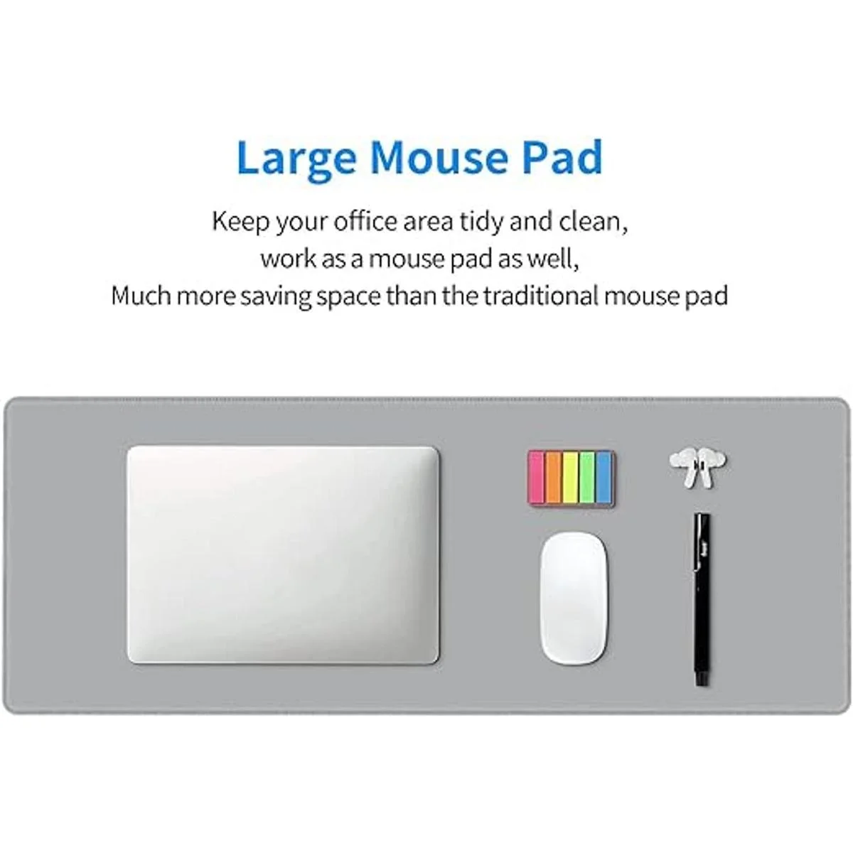 Alfombrilla de mouse grande para juegos gris XL extendida_6