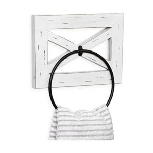 Ilyapa Anillo de toalla de mano rústico para baño soporte_1