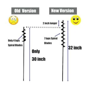 Broca de taladro de jardín de 32 x 2 pulgadas de longitud_4