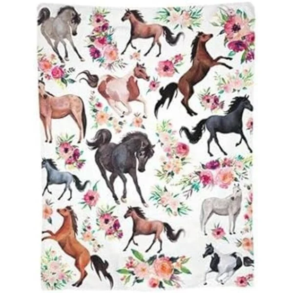 Manta de caballo para niñas hermosa manta de caballo con_7