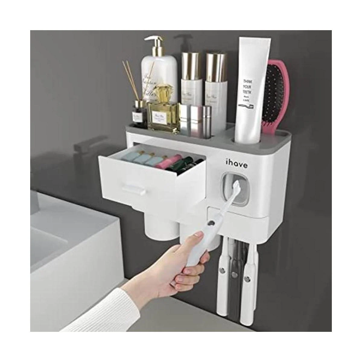 iHave Soporte para cepillos de dientes para baños con 2_1