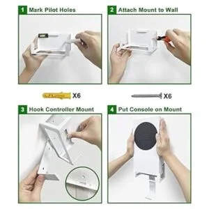 Soporte de pared para Xbox Series S montaje de la consola_6