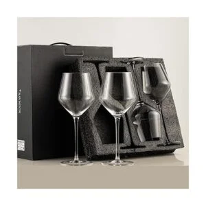 RAVNDOX Copas de vino cuadradas juego de 4 copas de vino_3