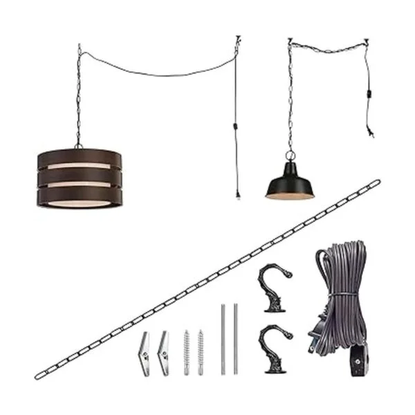 ECUDIS Kit de luces Swag kit de cadena de lámpara de_4