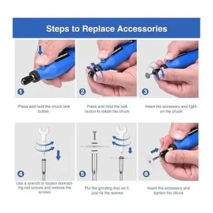 GINELSON Herramienta giratoria inalámbrica mini kit de_3