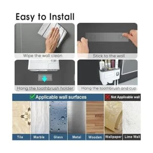 iHave Soporte para cepillos de dientes para baños con 2_4