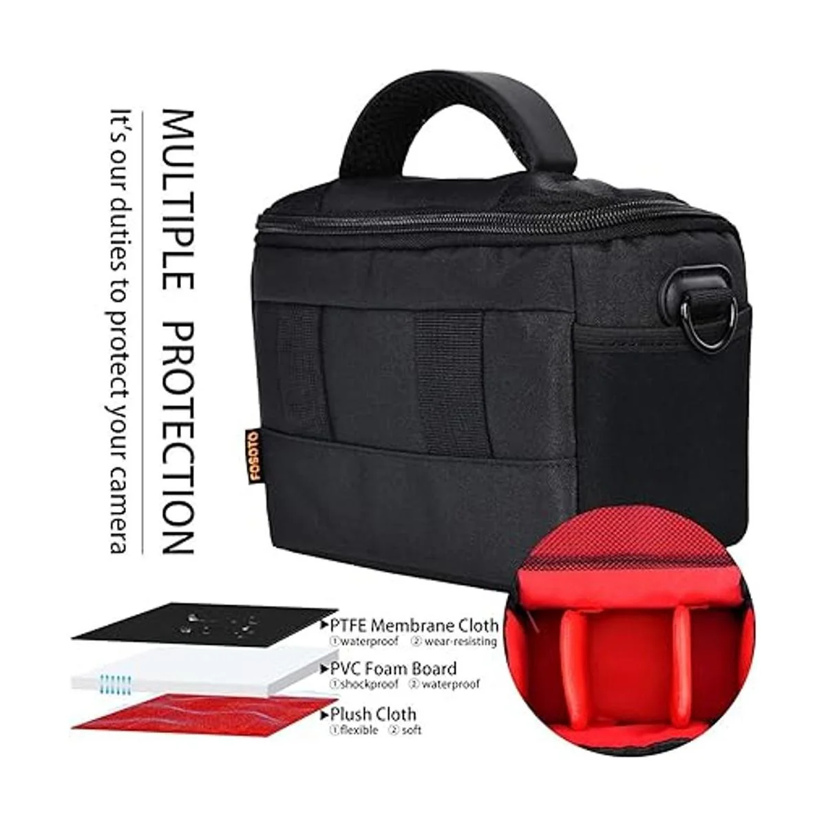 FOSOTO Funda compacta para cámara de hombro con funda_3