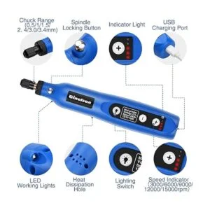 GINELSON Herramienta giratoria inalámbrica mini kit de_2