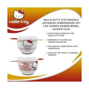 Sanrio Juego de vajilla de cerámica japonesa de Hello_7