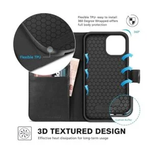 TUCCH Funda para iPhone 13 funda de piel sintética con_4