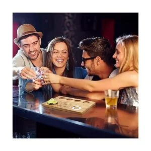 Bandeja para servir vasos de chupito con borde de sal_4