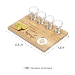 Bandeja para servir vasos de chupito con borde de sal_2