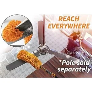 Limpiador de ventilador de techo flexible Plumero de_4