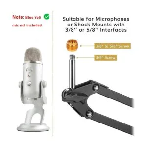 YUZUHOME Soporte de micrófono azul Yeti X Boom Arm de_2