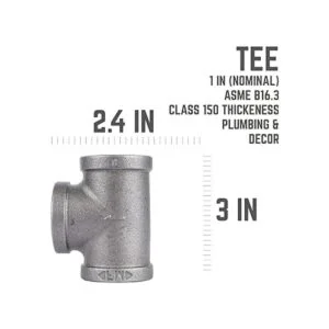 PIPE DCOR Camiseta de hierro maleable 1.0 in 4_2