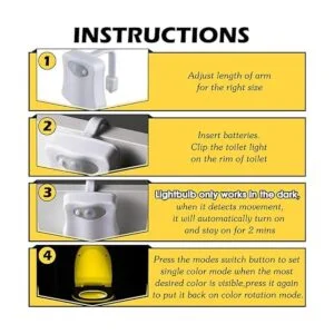 6 piezas de luz nocturna para inodoro lámpara LED_4
