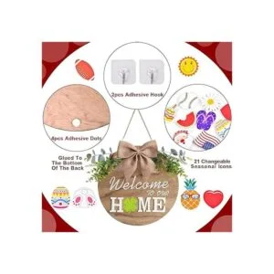 Letrero de bienvenida intercambiable para el hogar_4