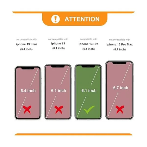 Bocasal Funda tipo cartera desmontable para iPhone 13 Pro_2