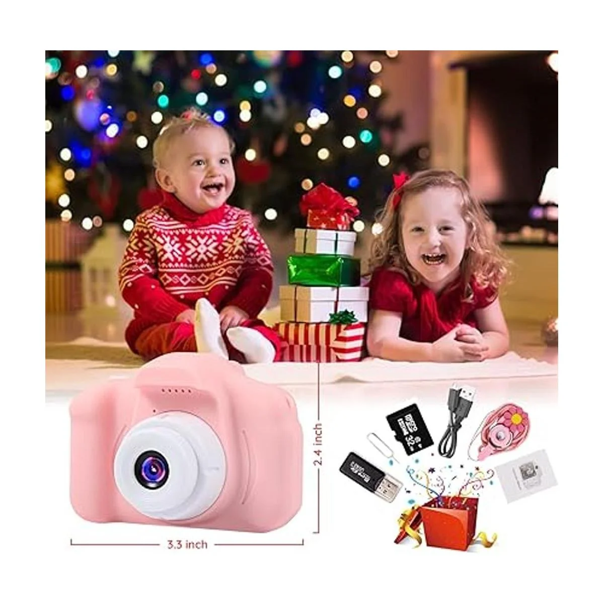 Nidoot Cámara digital para niños cámara para niños con_6