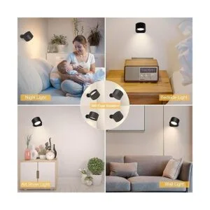 Koopala Luces LED de lectura montadas en la pared aplique_6