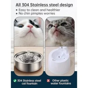 Cat Water FountainStainless Steel 2.0L67oz Automatic_3