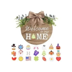 Letrero de bienvenida intercambiable para el hogar_1