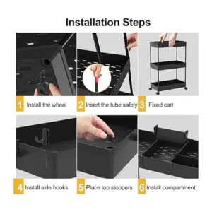 Carrito de almacenamiento delgado organizador de_4