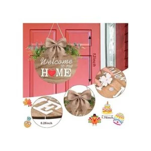 Letrero de bienvenida intercambiable para el hogar_3