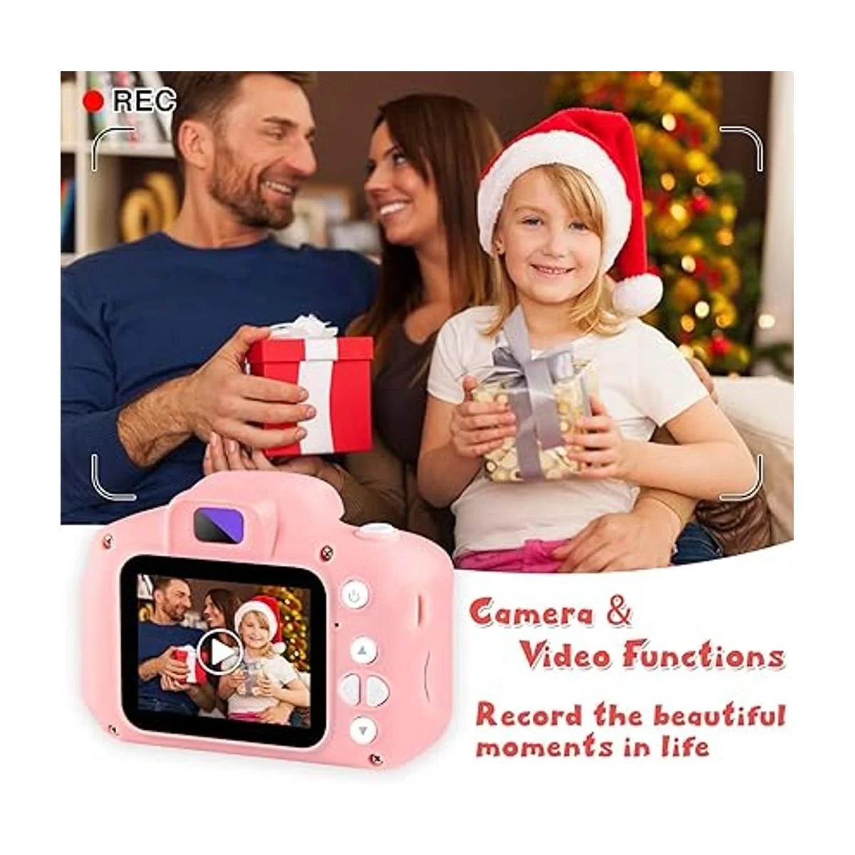 Nidoot Cámara digital para niños cámara para niños con_4