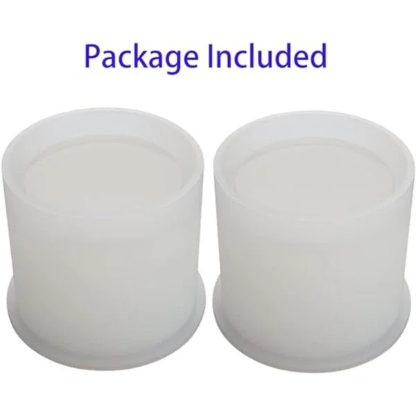 Paquete de 2 moldes de resina cilíndrica grande para_6