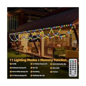 MZD8391 Luces LED de Navidad de 40 pies y 380 luces LED_2