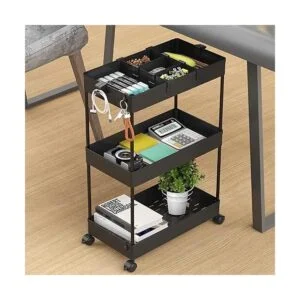 Carrito de almacenamiento delgado organizador de_6