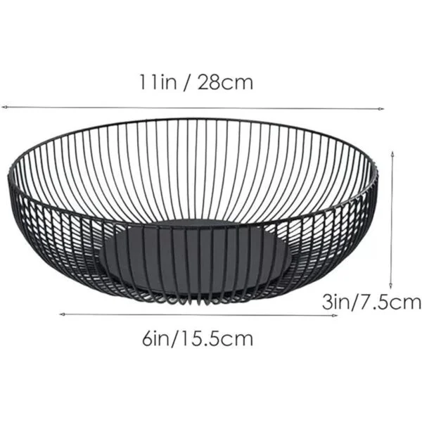 Soporte de cesta de alambre de metal para encimera de_4